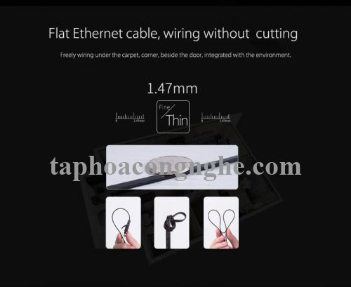 Orico 95681 PUG-C6B-150-BK CAT6 Dây dẹp 15M màu Đen Cáp mạng 30095681